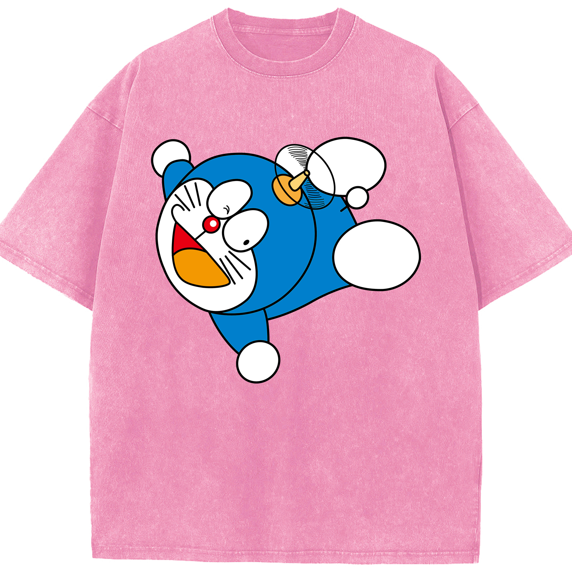 （画像用） ドラえもん Doraemon 綿100% ヴィンテージ風 半袖Tシャツ（フロントプリント）